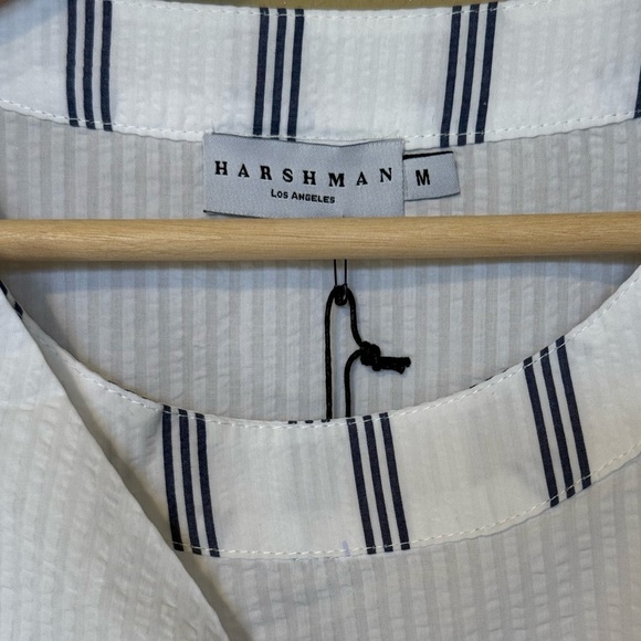 Harshman Sandra Cap Sleeve 100% Cotton White Blouse NWT Size Medium - Picture 5 of 6